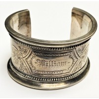 Victorian sterling silver cuff bracelet
